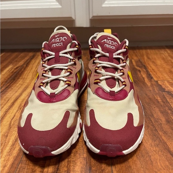 Nike Air Max 270 React Noble Red-Dark Sulfur - Picture 5 of 11